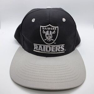 Vintage Oakland Raiders Snapback‎ Hat Two Tone Eastport Spellout